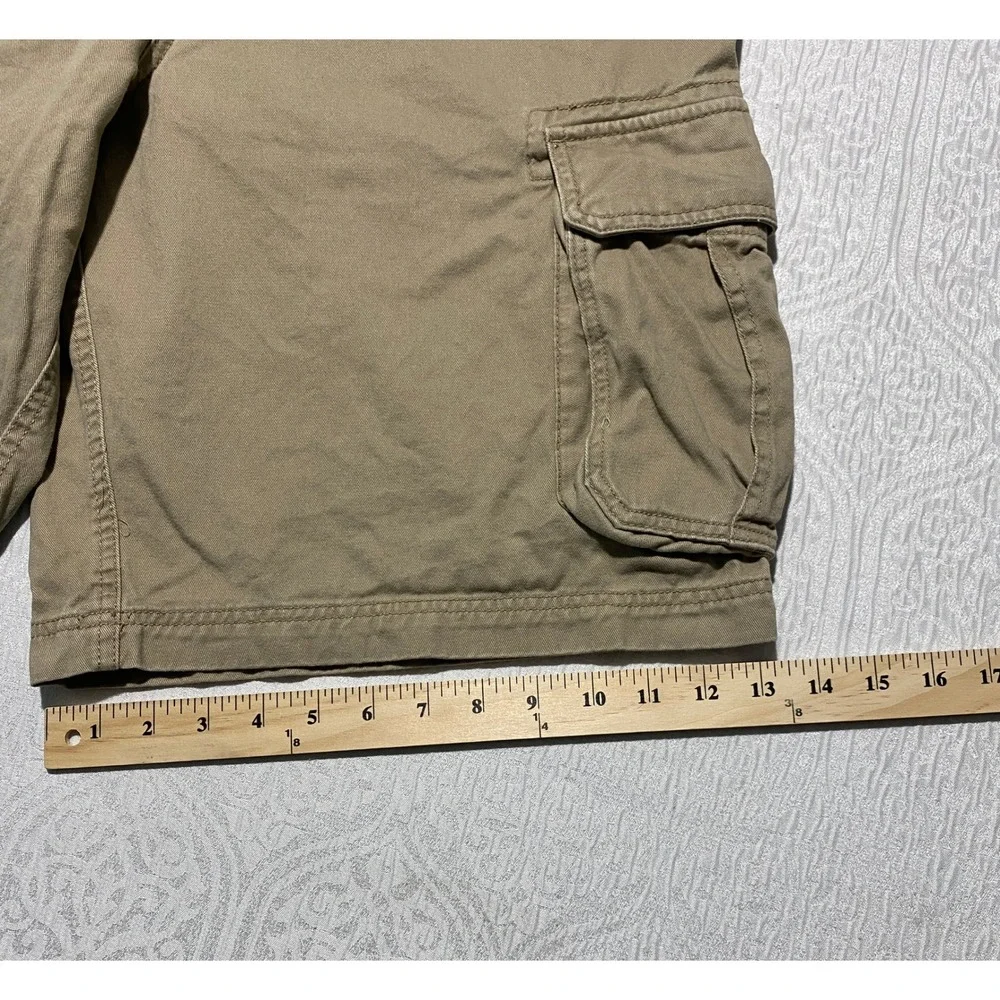 Canyon River Blues Mens Khaki Cargo Shorts Sz 36‎ Cotton Relaxed Fit Tan Utility